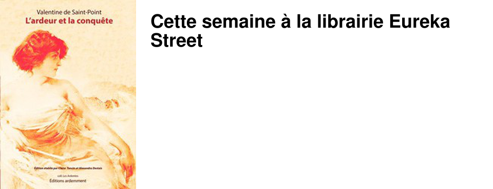 Cette semaine � la librairie Eureka Street